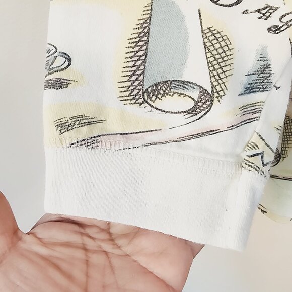 Relevant Products All Over Print Breakfast Theme Long Sleeve Tee L Cotton VTG90' - Picture 11 of 16